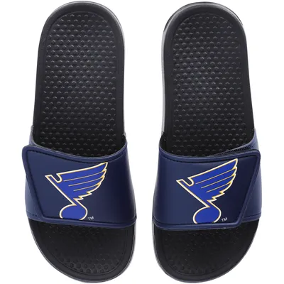 St. Louis Blues FOCO Youth Colorblock Big Logo Legacy Slide Sandals