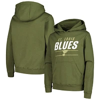 Sweat à capuche en molleton olive St. Louis Blues Podium pour jeunes Levelwear