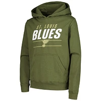 Sweat à capuche en molleton olive St. Louis Blues Podium pour jeunes Levelwear