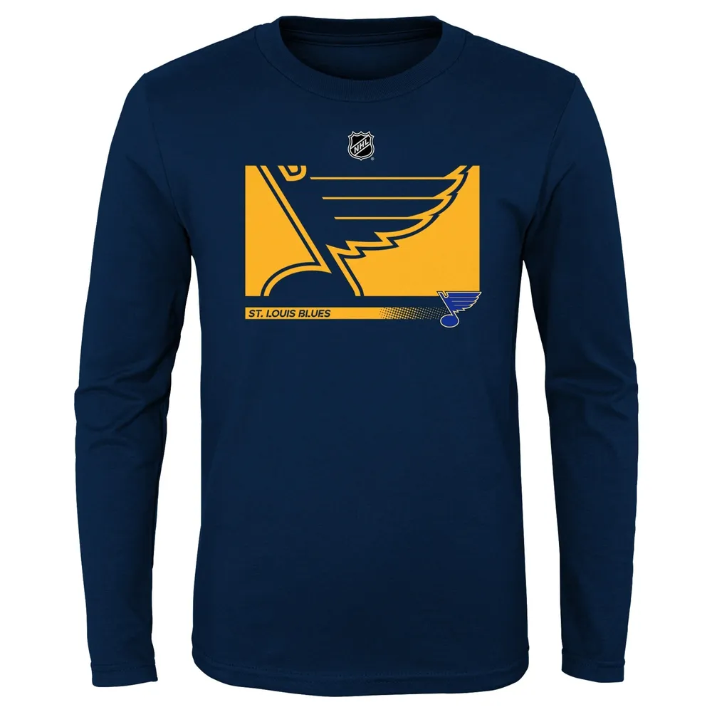 Men's Fanatics Branded Blue St. Louis Blues Team Primary Logo Long Sleeve T- Shirt