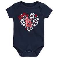 Fanatics St. Louis Cardinals 3-Pack Home Run Bodysuit Set