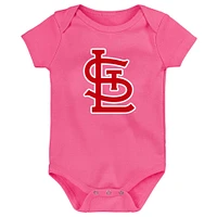 Fanatics St. Louis Cardinals 3-Pack Home Run Bodysuit Set