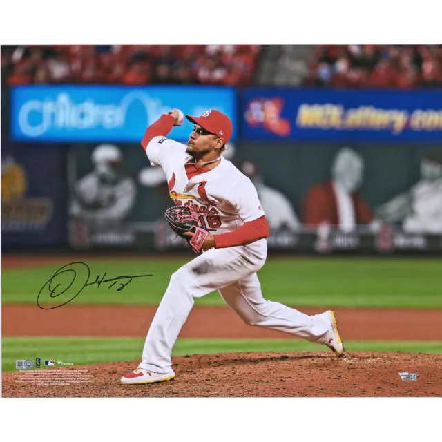 Lids Jack Flaherty St. Louis Cardinals Autographed Fanatics Authentic 8 x  10 Pitching in Blue Jersey Photograph