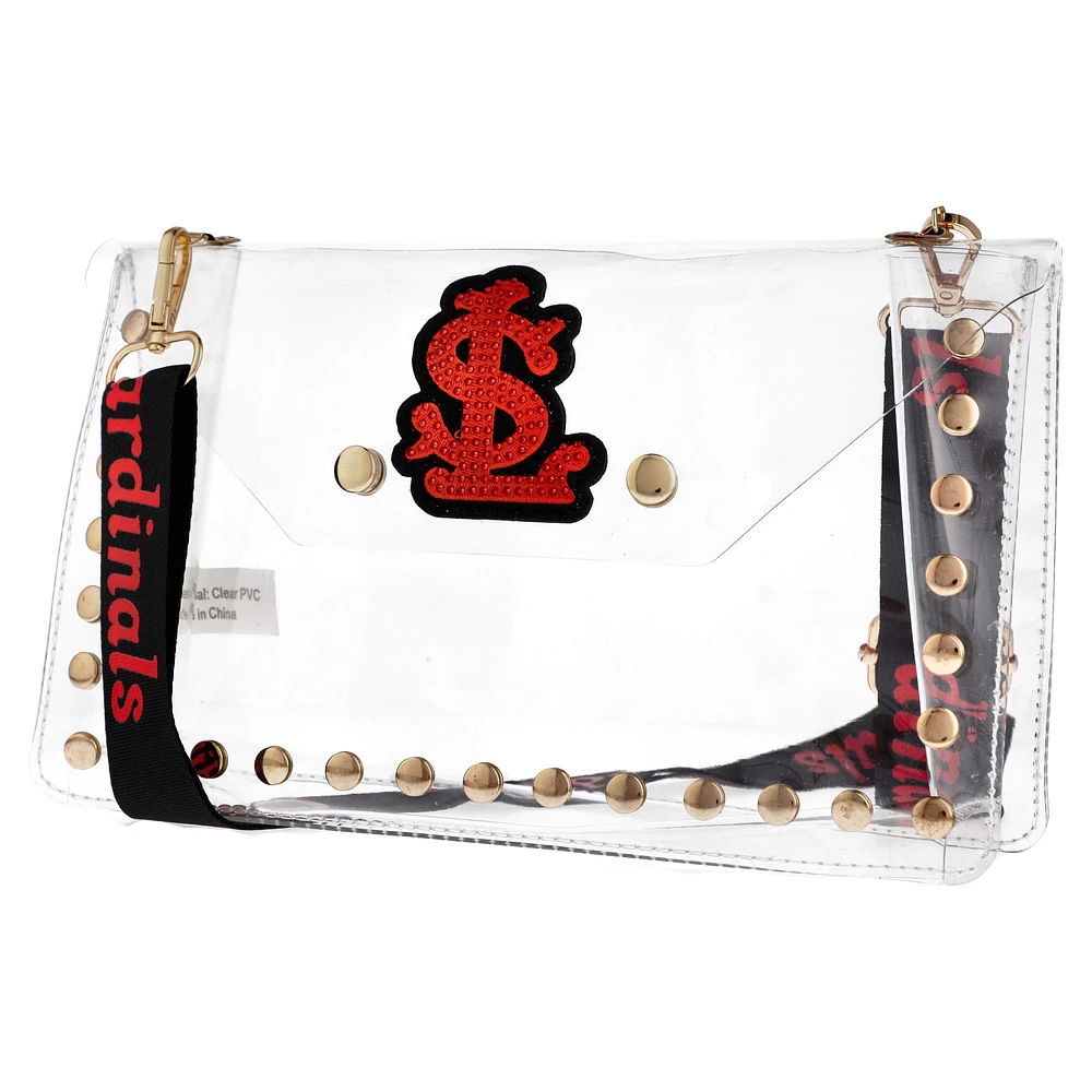 Cuce St. Louis Cardinals Crystal Clear Envelope Crossbody Bag