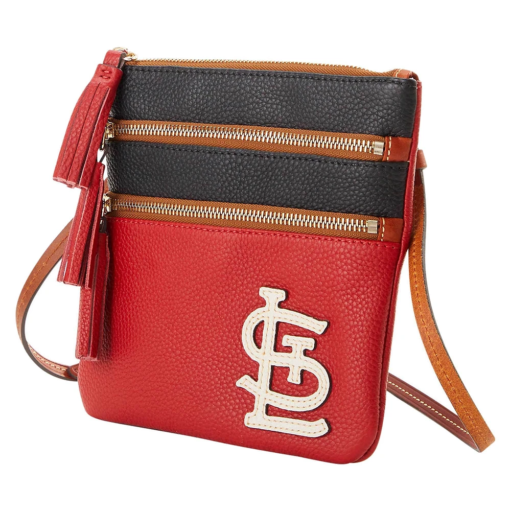 Dooney & Bourke St. Louis Cardinals Infield Sac à main à bandoulière triple fermeture éclair