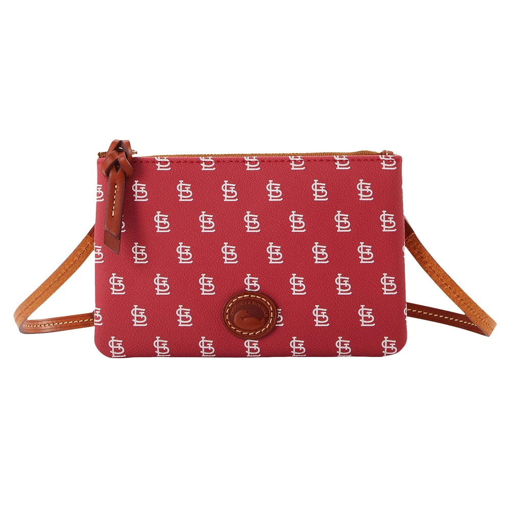 Dooney & Bourke St. Louis Cardinals Sac à main à bandoulière avec fermeture éclair sur le dessus