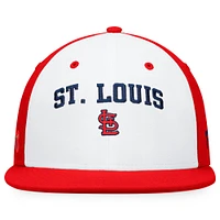 FBC SLCARD RED WHITE MLB ICONIC COLOR BLOCKED FITTED CAN HATMENHIC