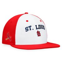 FBC SLCARD RED WHITE MLB ICONIC COLOR BLOCKED FITTED CAN HATMENHIC