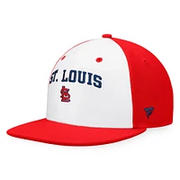 FBC SLCARD RED WHITE MLB ICONIC COLOR BLOCKED FITTED CAN HATMENHIC