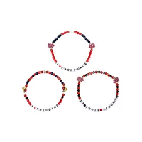 Lot de 3 bracelets d'amitié FOCO des Cardinals de St. Louis