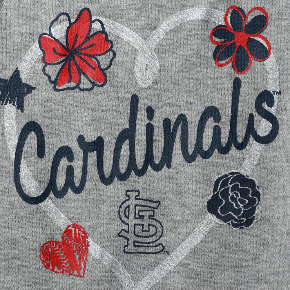 Girls Newborn & Infant Red/Navy/Heathered Gray St. Louis Cardinals 3-Pack Batter Up Bodysuit Set