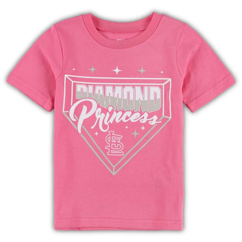 Lids St. Louis Cardinals Girls Toddler Diamond Princess T-Shirt - Pink