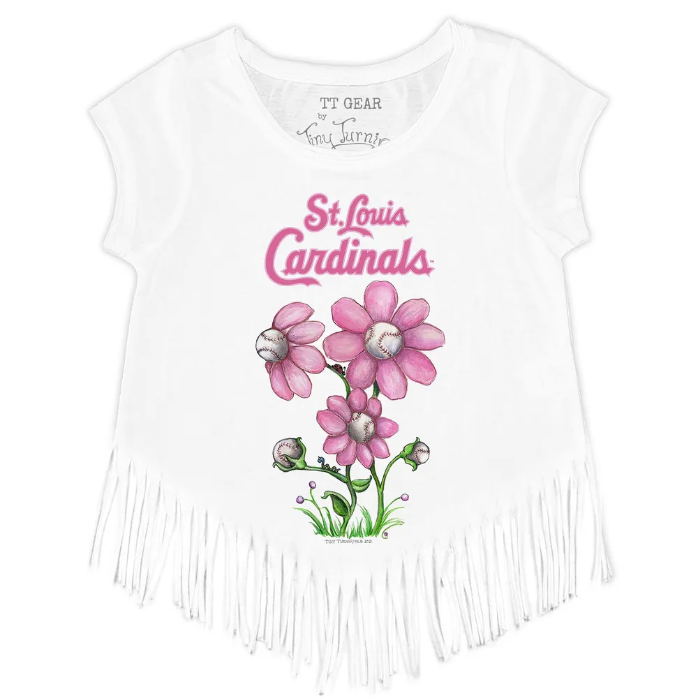 New Era Youth Girls' St. Louis Cardinals Pink Flip Sequins T-Shirt