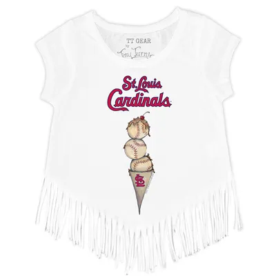 Lids St. Louis Cardinals Tiny Turnip Girls Youth Gumball Fringe T-Shirt -  Red