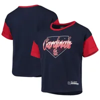 T-shirt St. Louis Cardinals Bleachers bleu marine pour jeune fille