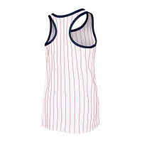 Girls Youth New Era White St. Louis Cardinals Pinstripe Tank Top