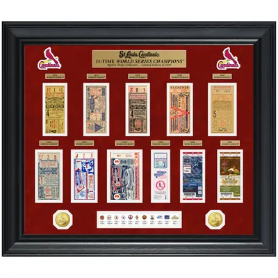 St. Louis Cardinals Highland Mint 30" x 24" 11-Time World Series Champions Deluxe Coin & Ticket Collection Photo Mint