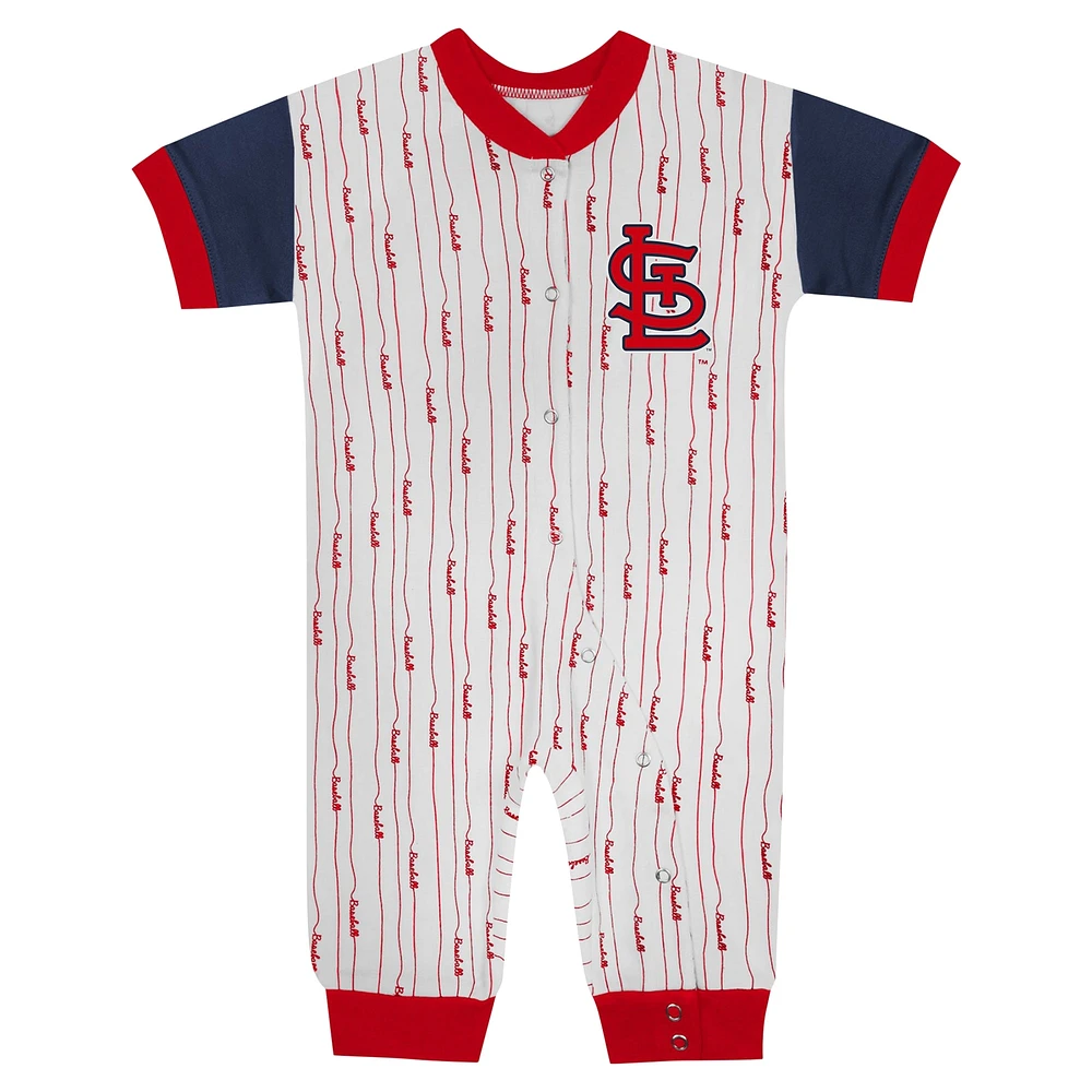 Infant Fanatics White St. Louis Cardinals Logo Best Series Full-Snap Jumper