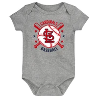 Infant  Navy St. Louis Cardinals Batter Up 3-Pack Bodysuit Set
