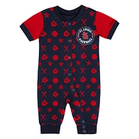 Infant  Navy St. Louis Cardinals Full-Snap Coverall Bodysuit