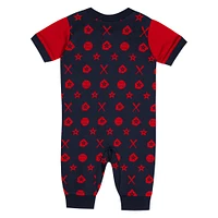 Infant  Navy St. Louis Cardinals Full-Snap Coverall Bodysuit