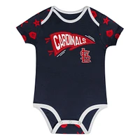 Infant  Navy St. Louis Cardinals On Deck 2-Piece Diaper Cover Set