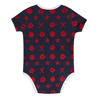 Infant  Navy St. Louis Cardinals On Deck 2-Piece Diaper Cover Set