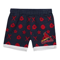 Infant  Navy St. Louis Cardinals On Deck 2-Piece Diaper Cover Set