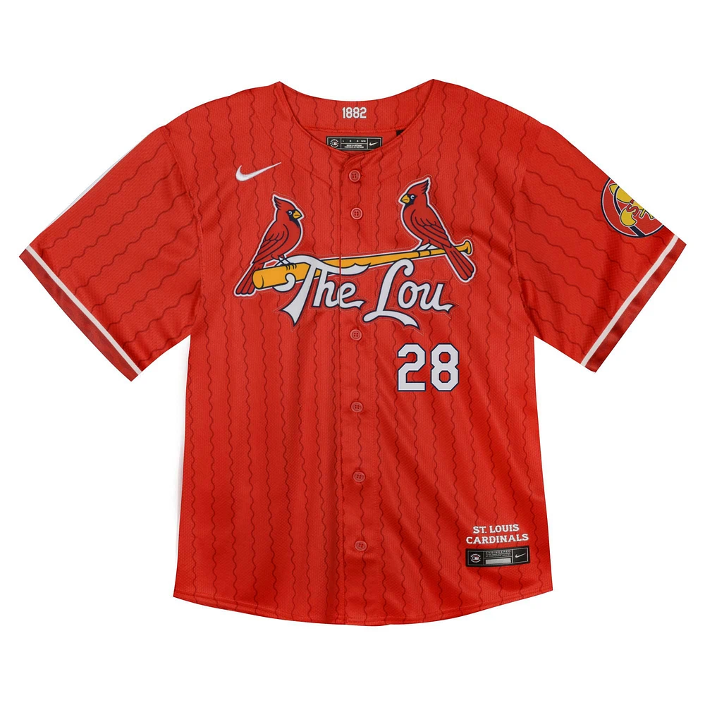 Maillot de joueur Nike Nolan Arenado St. Louis Cardinals 2024 City Connect Limited pour bébé, rouge