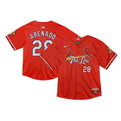 Maillot de joueur Nike Nolan Arenado St. Louis Cardinals 2024 City Connect Limited pour bébé, rouge