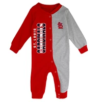 Dormeuse mi-temps rouge/gris chiné pour bébé St. Louis Cardinals