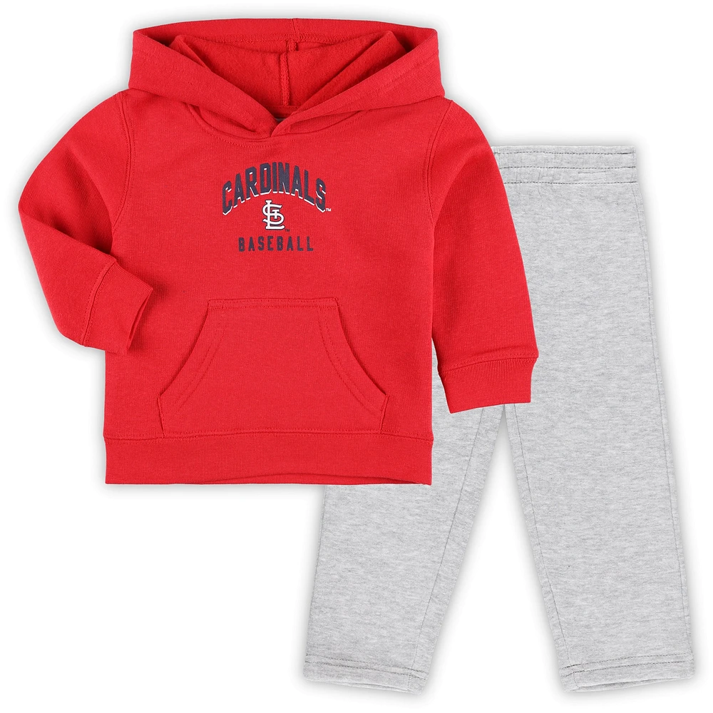 Ensemble sweat à capuche et pantalon Play by pour bébé, rouge/gris chiné, St. Louis Cardinals