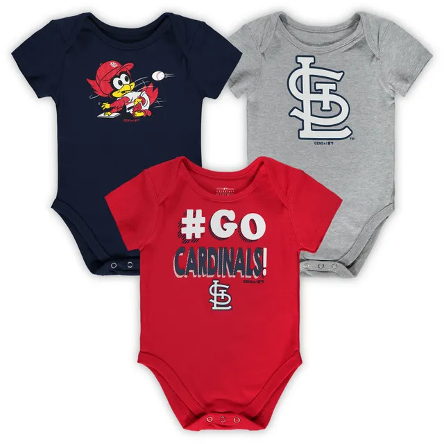 Lids St. Louis Cardinals Infant Baseball Baby 3-Pack Bodysuit Set