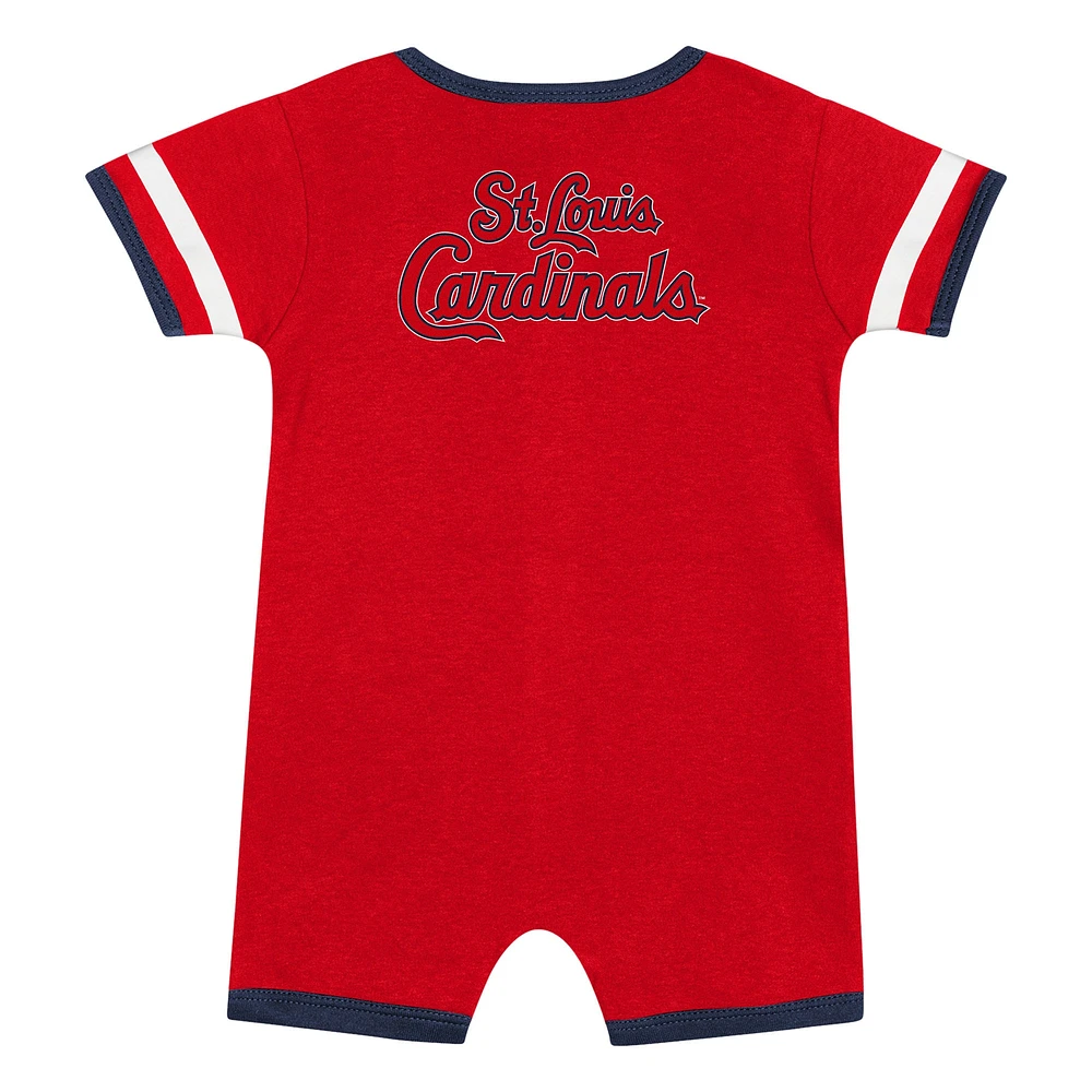 Infant  Red St. Louis Cardinals Double Hit Coverall 2-Piece Set