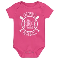 Infant St. Louis Cardinals Slide Home Three-Pack Bodysuit Set