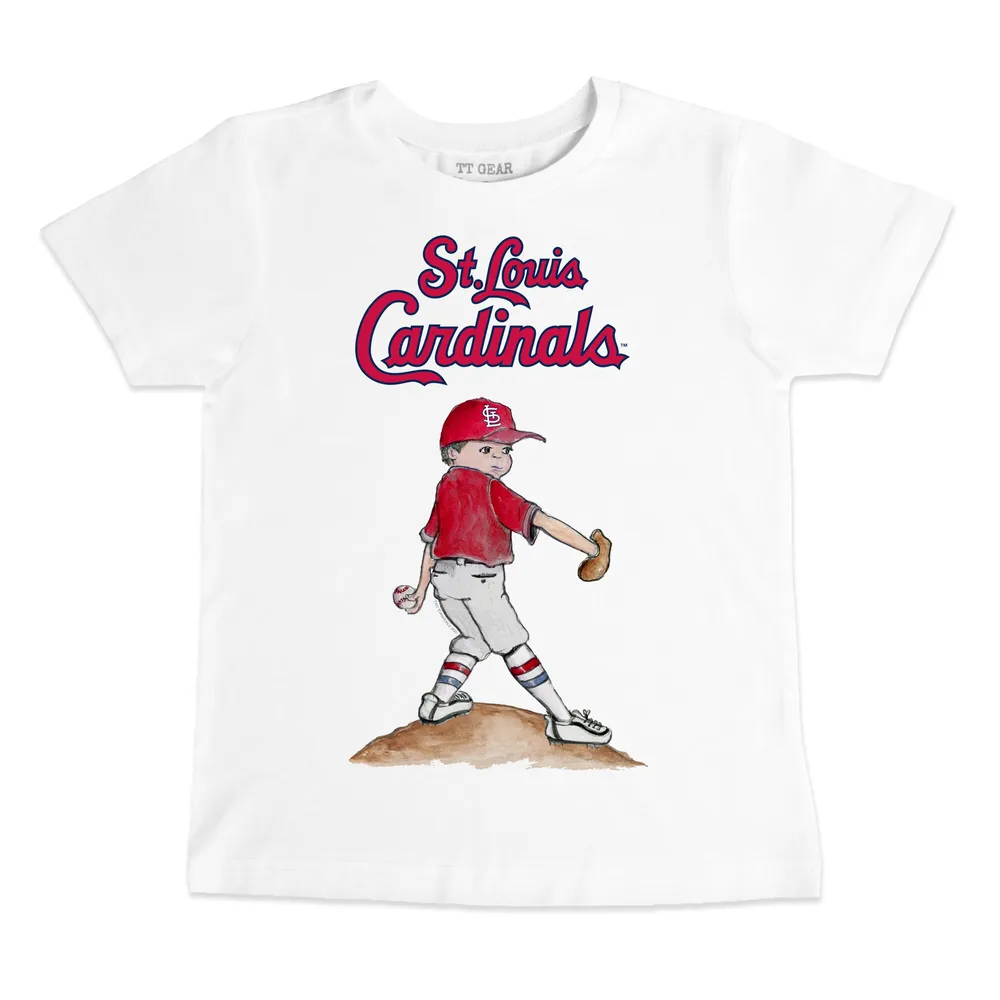 Toddler Tiny Turnip White St. Louis Cardinals Stacked T-Shirt