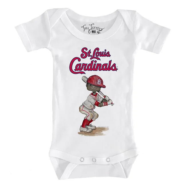 Infant Tiny Turnip Red St. Louis Cardinals Baseball Flag Bodysuit