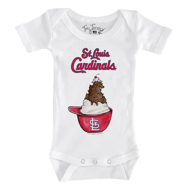 Tiny Turnip St. Louis Cardinals Infant Red Stitched Baseball Bodysuit