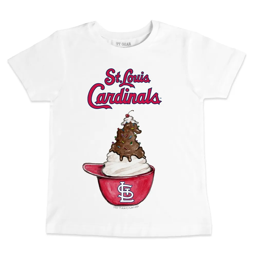 St. Louis Cardinals Tiny Turnip Toddler Hat Cross Bats T-Shirt - White