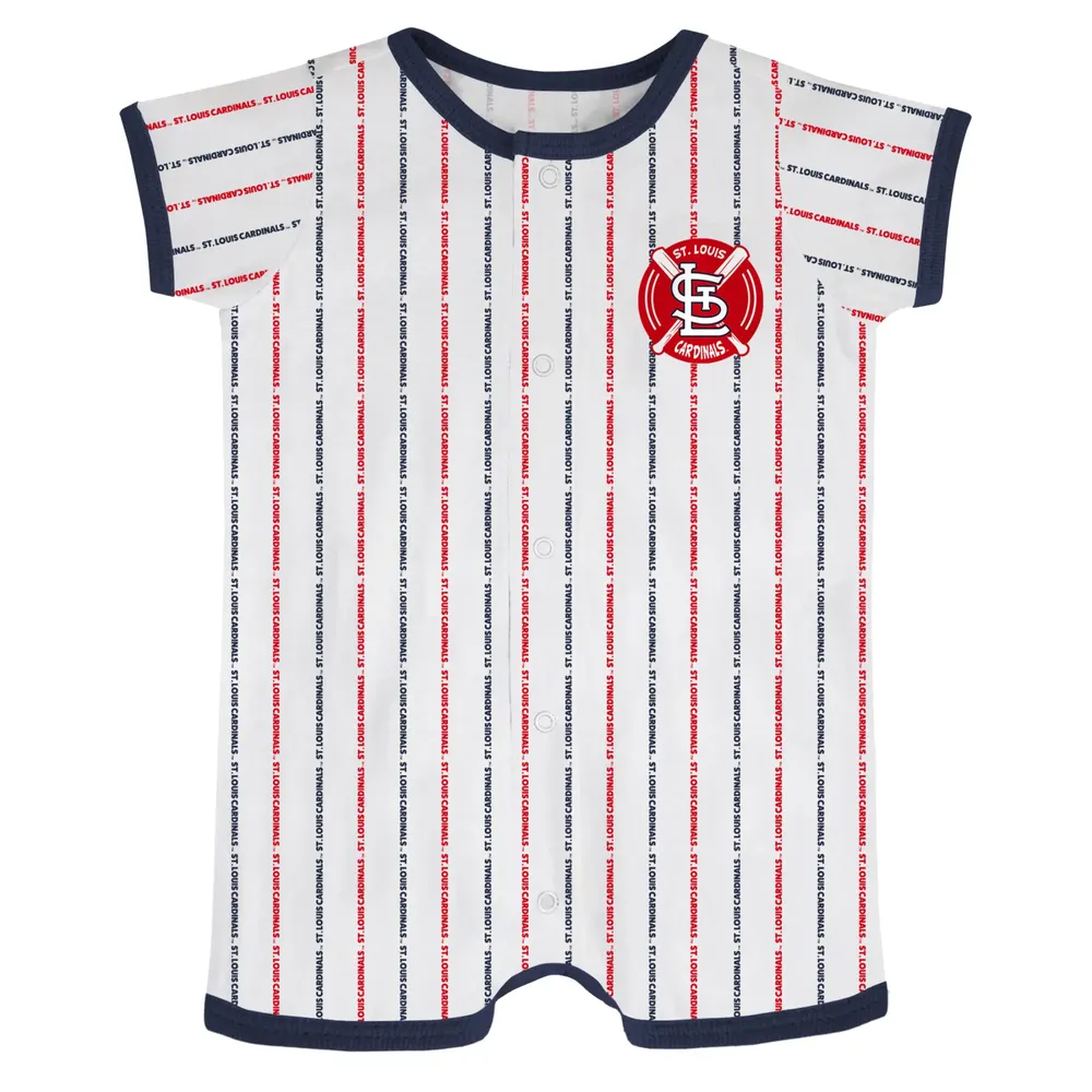 Combinaison blanche pour frappeur de balle St. Louis Cardinals bébé