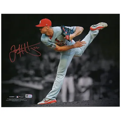 Lids Jack Flaherty St. Louis Cardinals Autographed Fanatics Authentic 16 x  20 Pitching in Blue Jersey Photograph