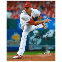 Lids Jack Flaherty St. Louis Cardinals Autographed Fanatics Authentic 8 x  10 Pitching in Blue Jersey Photograph