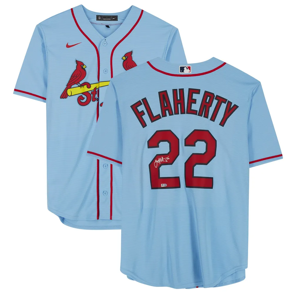 Lids Jack Flaherty St. Louis Cardinals Fanatics Authentic Autographed Light  Blue Nike Replica Jersey