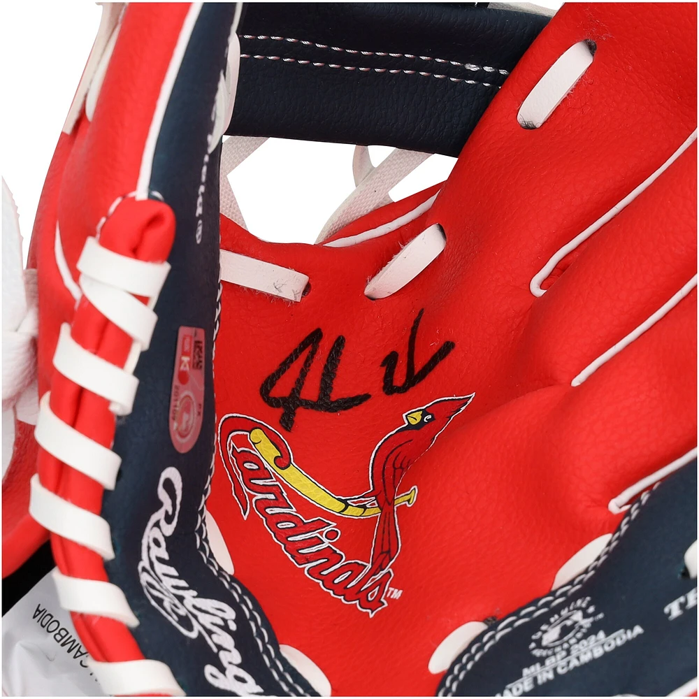 Réplique du gant Rawlings autographié par Jordan Walker des Cardinals de Saint-Louis