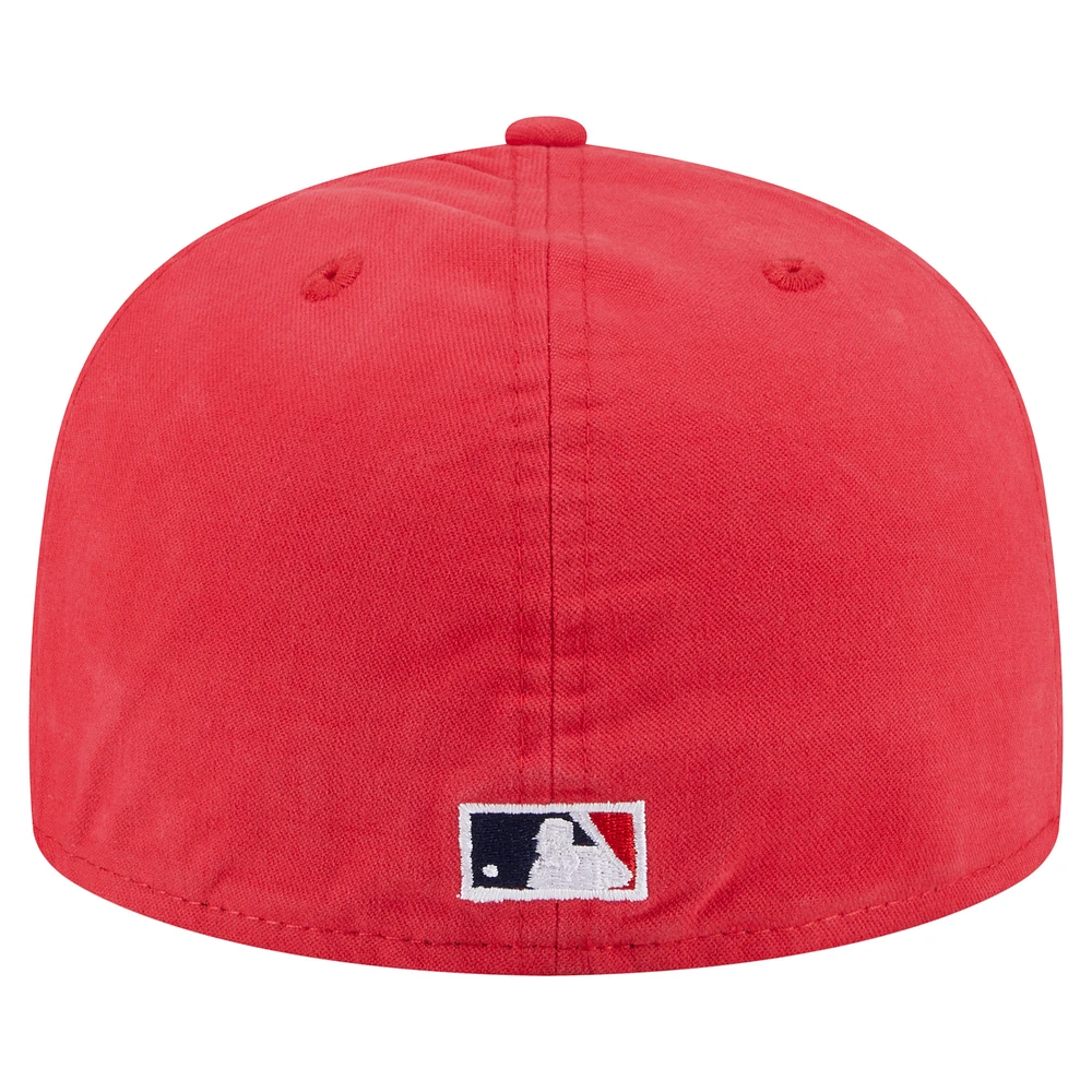 Men's New Era  Red St. Louis Cardinals Championship Side Flag A-Frame 59FIFTY Fitted Hat