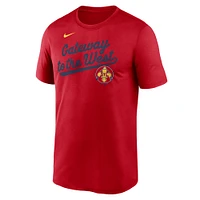 Men's Nike  Red St. Louis Cardinals 2025 City Connect Team Phrase Script Legend Performance T-Shirt