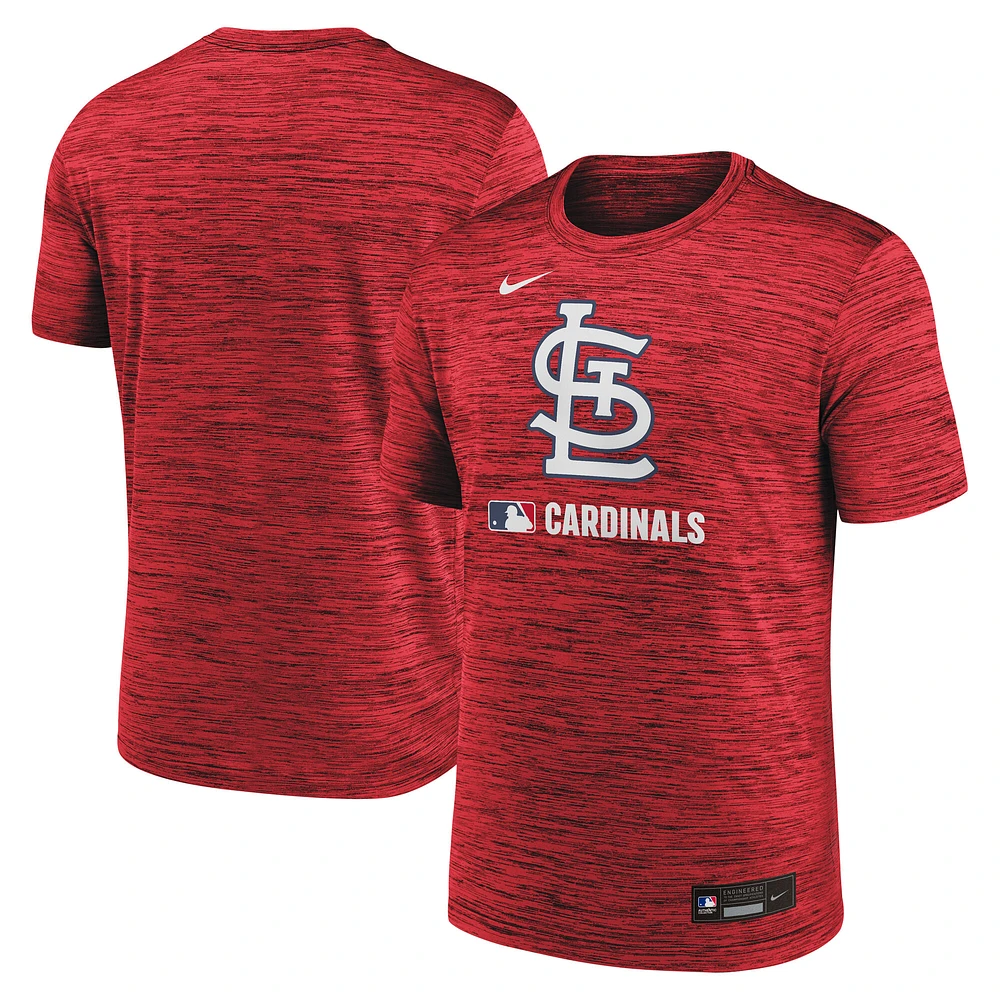 T-shirt Nike rouge pour homme St. Louis Cardinals Authentic Collection Velocity Performance