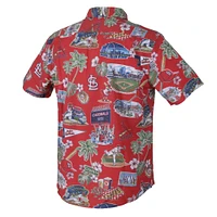 Haut boutonné rouge Reyn Spooner pour homme des Cardinals de St. Louis Scenic Tri-Blend Performance