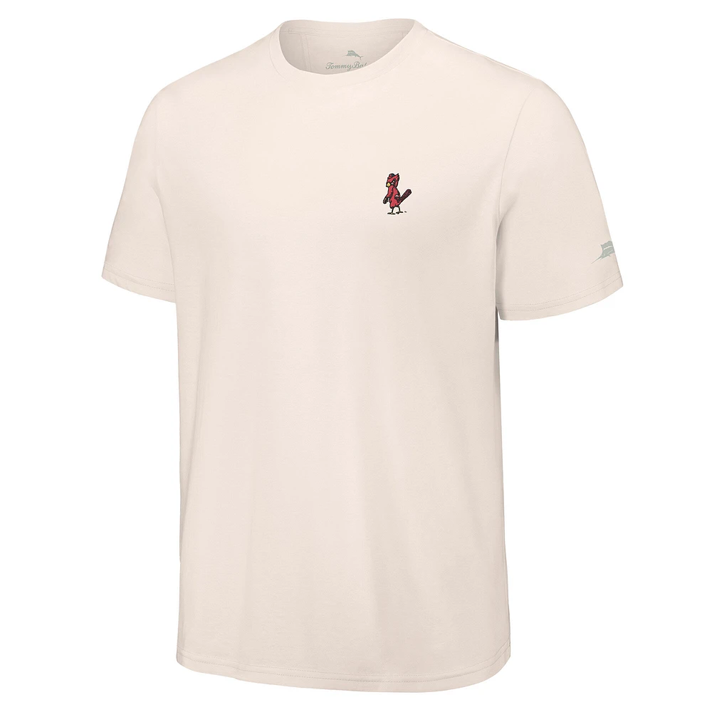 Men's Tommy Bahama  Cream St. Louis Cardinals Fly Ball Club T-Shirt