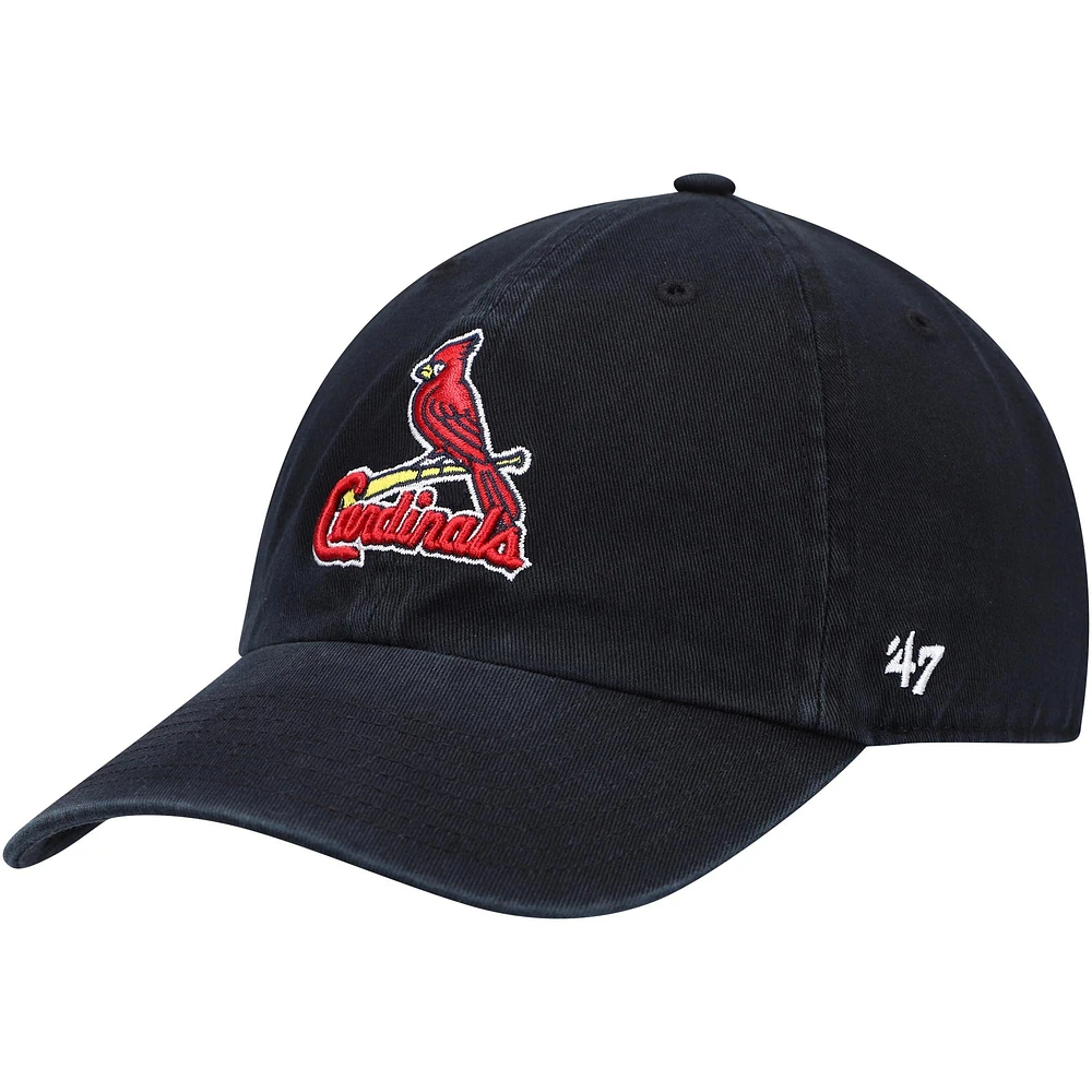 Casquette réglable Clean Up des Cardinals de Saint-Louis '47 noires pour homme